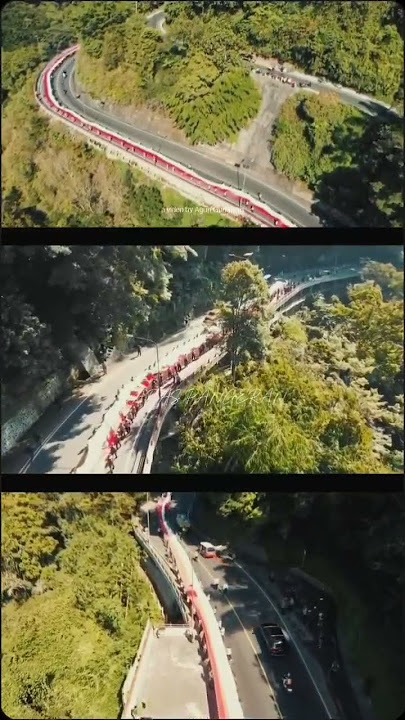 Masih belum move on dengan pembentangan bendera sepanjang 1 Km di jalan Cadas Pangeran #Sumedang