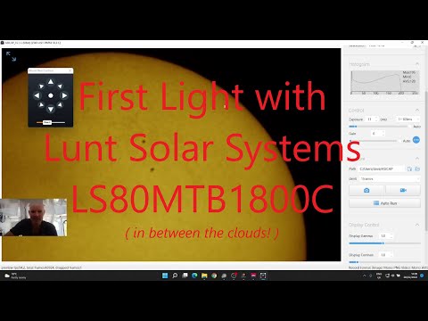 First Light On New Solar Scope LS80MTB1800C - despite the clouds!