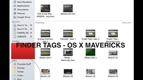 Finder Tags - OS X Mavericks