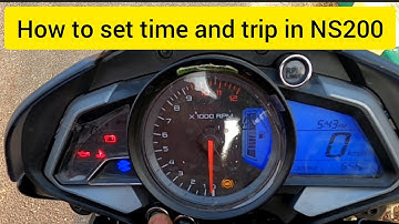 How to set time and trip in NS200 in ಕನ್ನಡ | safe traveller | ns200 2022 bs6 | ns 200 kannada