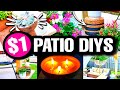 SIMPLE WAYS TO DIY Decorate a Patio or Garden using $1 supplies! (easy & budget friendly ideas)