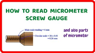 how to Read Micrometer Screw Gauge