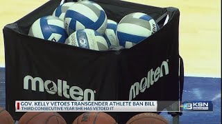 Kansas governor vetoes bill on trans athletes setting up override fight