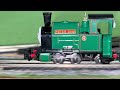 BACHMANN NARROW GAUGE PETER SAM PULLING THE BLUE COACHES