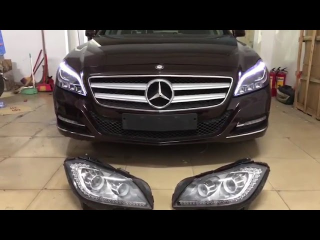 Mercedes-Benz W218, CLS350 old retrofit new LED multi-beam headlights - YouTube Mercedes-Benz W218, CLS350 old retrofit new LED multi-beam headlights - YouTube