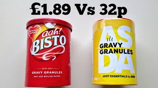 aah BISTO Vs ASDA JUST ESSENTIALS Gravy Granules Comparison