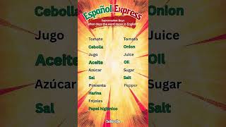 Español Express Fun Quiz - Supermarket Buys