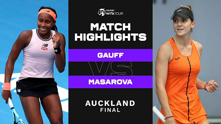 Coco Gauff vs. Rebeka Masarova | 2023 Auckland Fin...