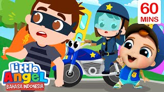 Polisi Yang Berani Menangkap Penjahat! 🚓 Kartun Anak | Little Angel Bahasa Indonesia