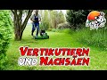 VERTIKUTIEREN und NACHSÄEN (Teil 1) - mit dem SABO Vertikutierer 45-220 die Rasenfläche erneuern!