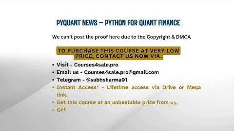Courses4sale.pro — PyQuant News – Python for Quant Finance