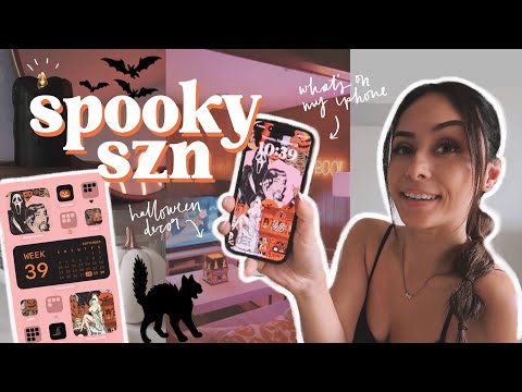 WEEKLY VLOG: HALLOWEEN MAKEOVER (LIVING ROOM + IPHONE) + rainy cozy days in ☕️🍂