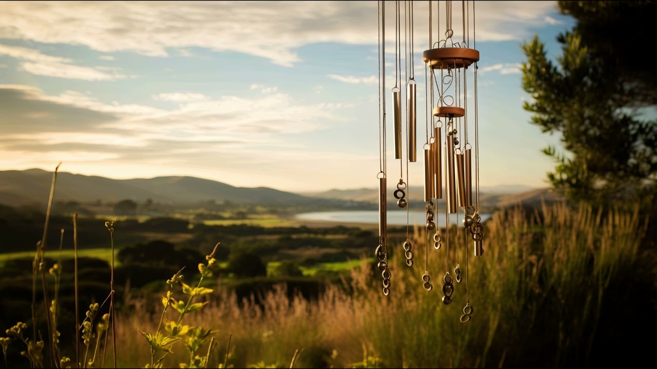 Set of 3 Hanging Harmony Bells Garden Rustic Relaxing Tranquil Wind Chimes