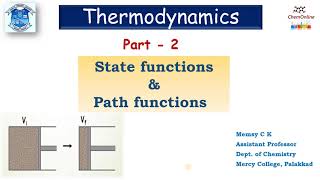 Thermodynamics - State funtions and Path functions