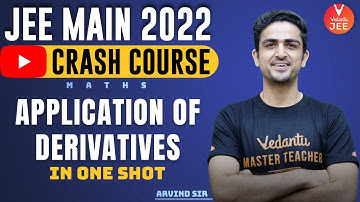 Application Of Derivatives Maths Class 12🔥 [JEE Crash Course👻] | JEE Main 2022🎯 | Vedantu JEE✌