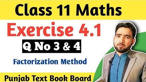 11th Class Math Exercise 4.1 | 1st year mathematics | Chapter 4 Ex 4.1 Question 3 to 4