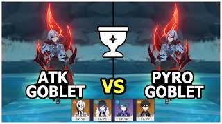 C0 Arlecchino ATK Goblet vs Pyro Goblet VAPE TEAM DMG Comparison | Genshin impact