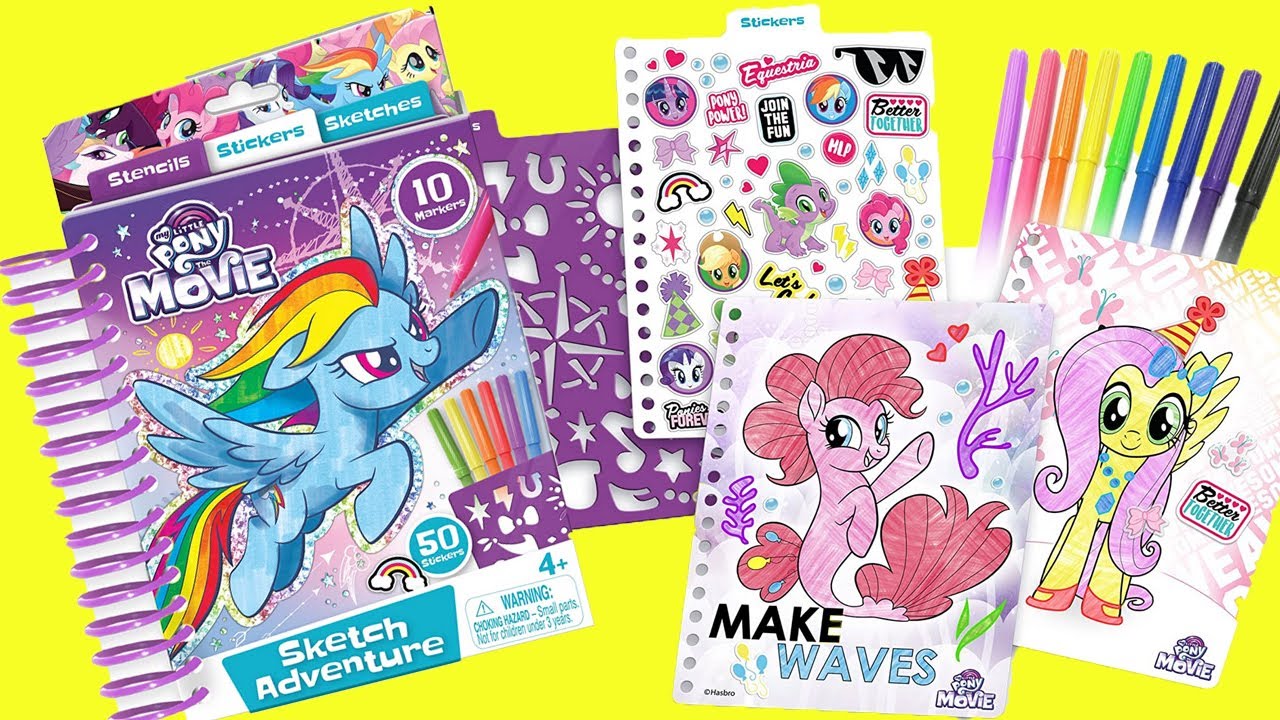 Disney MLP Coloring Book Super Set for Girls -- 3 Giant Coloring Books  Featuring Disney Princess, Frozen and My Little Pony (Includes Disney  Princess Stickers) 