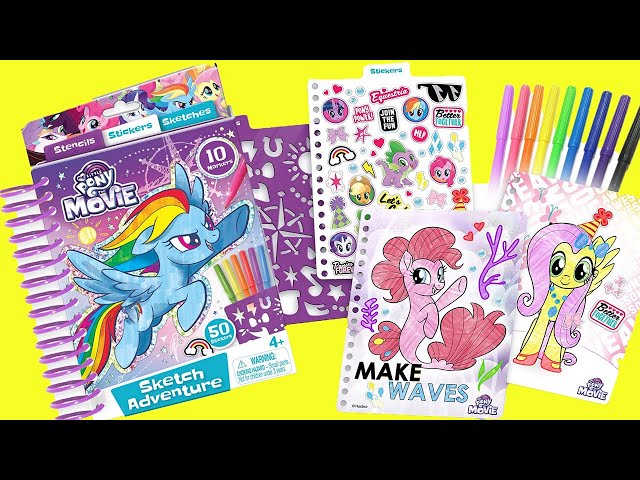 My Little Pony Movie Sketch Adventure Coloring Book Review! Sea ponies Inside class=