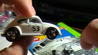 "Herbie The Love Bug" Wheels Swap 2014 B Case Hot Wheels