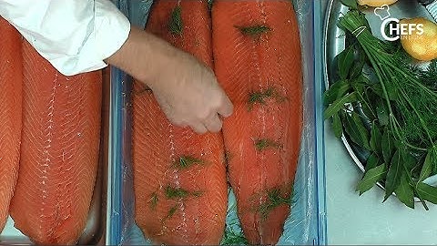 Gravlax de saumon avec chefsenligne