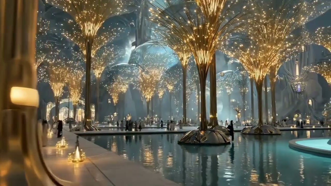 Futuristic cities: Middle Eastern style architecture in 3500 