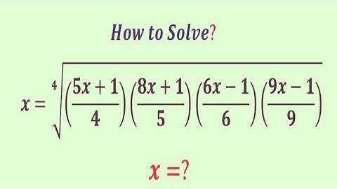 Can you crack this algebra mathematics problem | Olympiad problem | radical equation | x=?