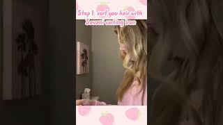 How to do princess hairstylehairstyle princesshair curlhair hairtutorial hairstyle haircurler