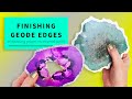 Finishing Resin Geodes: Embossing Powder vs. Enamel Paint