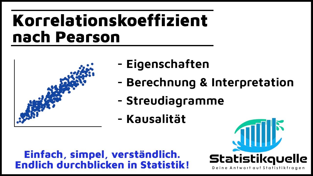 Pearson Korrelationskoeffizient - einfach erklärt - YouTube