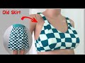 DIY Soft Padded Bra / Bikini From Old Skirt #1