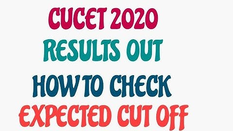 CUCET RESULTS OUT