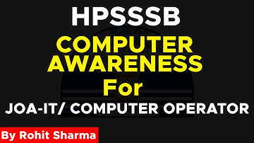 Computer Awareness class-3 for HP JOA IT / Computer Operator Exams | HP GOVT JOBS 2021
