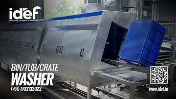 Crate Washer, Vegetable Crate Washer, Slanting Crate Washer, IDEF