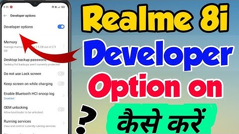 Realme 8i me developer options kaise enable kare | how to enable developer option in Realme 8i