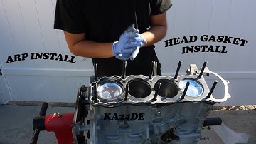 Engine Turbo build: Snow project Arp and Head Gasket install KA24DE