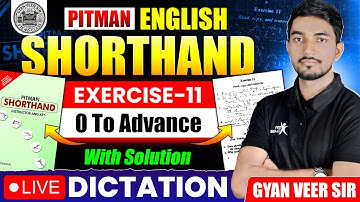 PITMAN ENGLISH SHORTHAND EXERCISE - 11 DICTATION || INTERVENING VOWELS AND POSITION #sscsteno