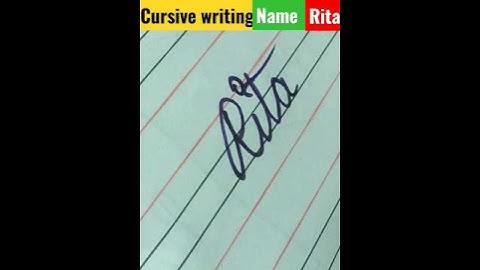 cursive writing name Rita नाम रीटा का #ytshort #shorts