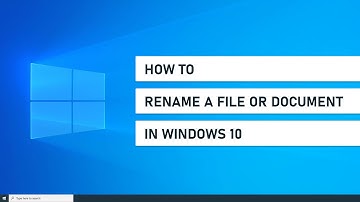 Een bestand hernoemen in Windows 10