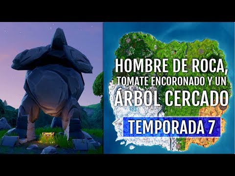Vídeo: Hombre De Roca Gigante De Fortnite, Un Tomate Coronado Y Una Ubicación De árbol Rodeada