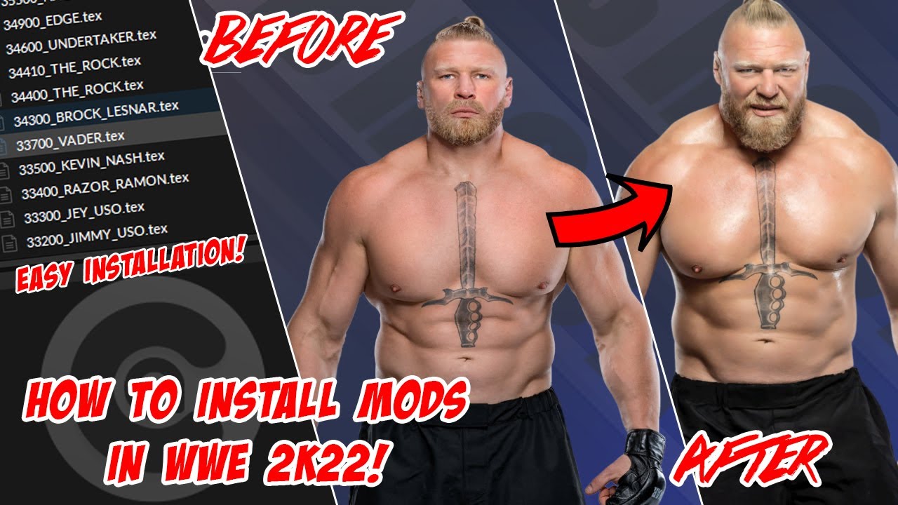 How to Install Mods in WWE 2K22  Easy Installation in 3 Mins! 