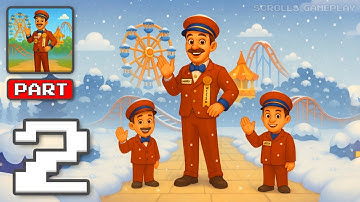 Theme Park Manager - Gameplay Walkthrough Part 2 - Build Rides Attract Crowds (iOS, Android)