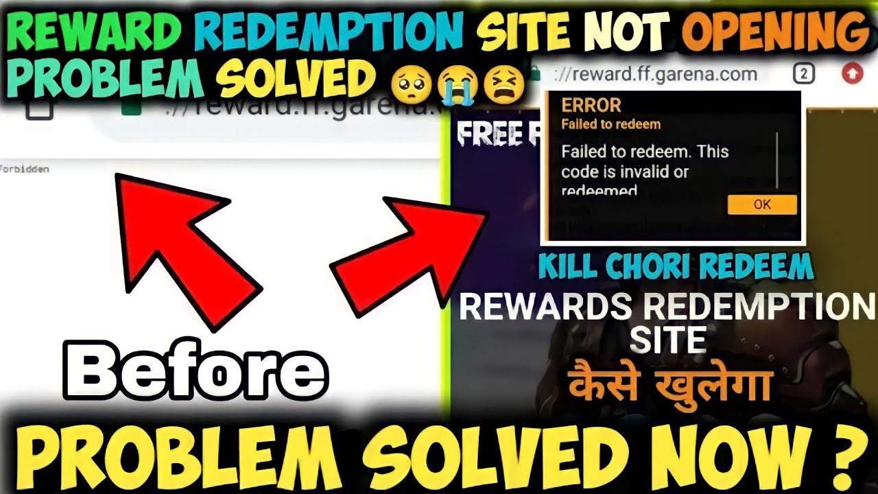 Free Fire Redeem Code Website Not Working Or Login Failed Problem