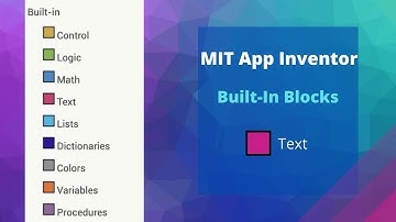 Built-In Blocks | Text Blocks | MIT App Inventor | By Krishna Raghavendran