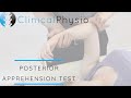 Posterior Apprehension Test for Shoulder | Clinical Physio