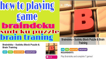 how to playing game brainduko -sudoku block puzzle  Brain training