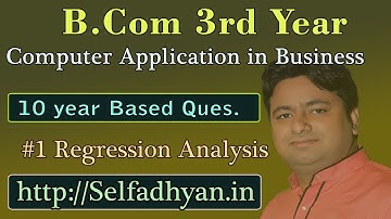 #1 Regression Analysis - Exam Question - BCOM 3rd Year - Computer Application in Business with PDF
