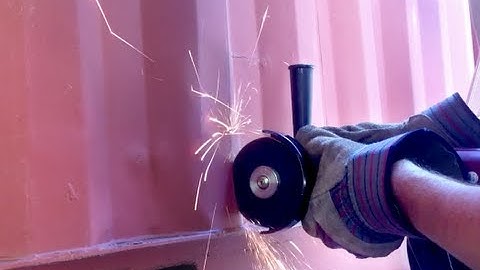 Cutting open The Shipping Container