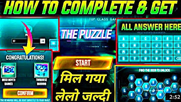FREE FIRE THE PUZZLE EVENT KAISE PURA KARE / / HOW TO COMPLETE AUTHORIZATION NEEDED FOR THE PROGRAM