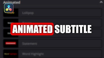 How to do Animated Subtitles in DaVinci Resolve 20